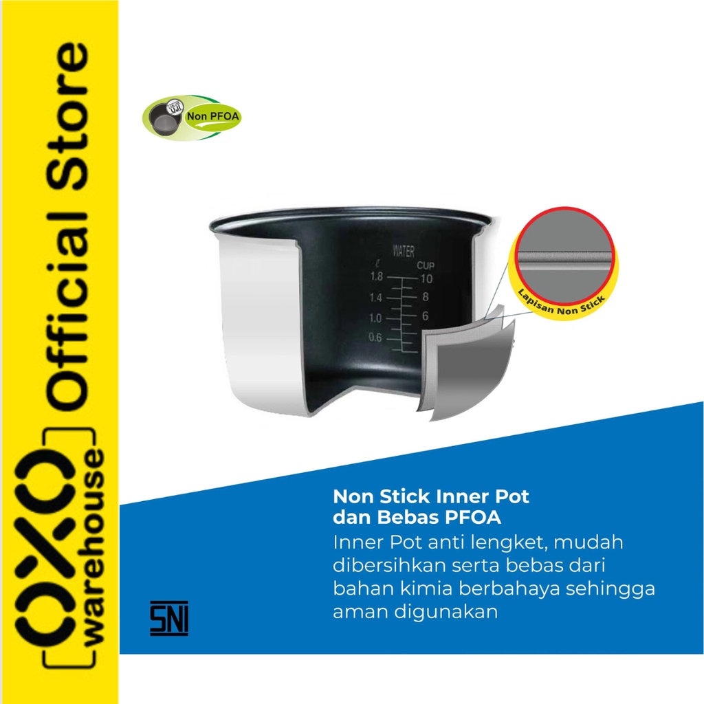 Miyako Rice Cooker MCM-612 1.2 Liter Magic Warmer Penanak Nasi Mejikom ...